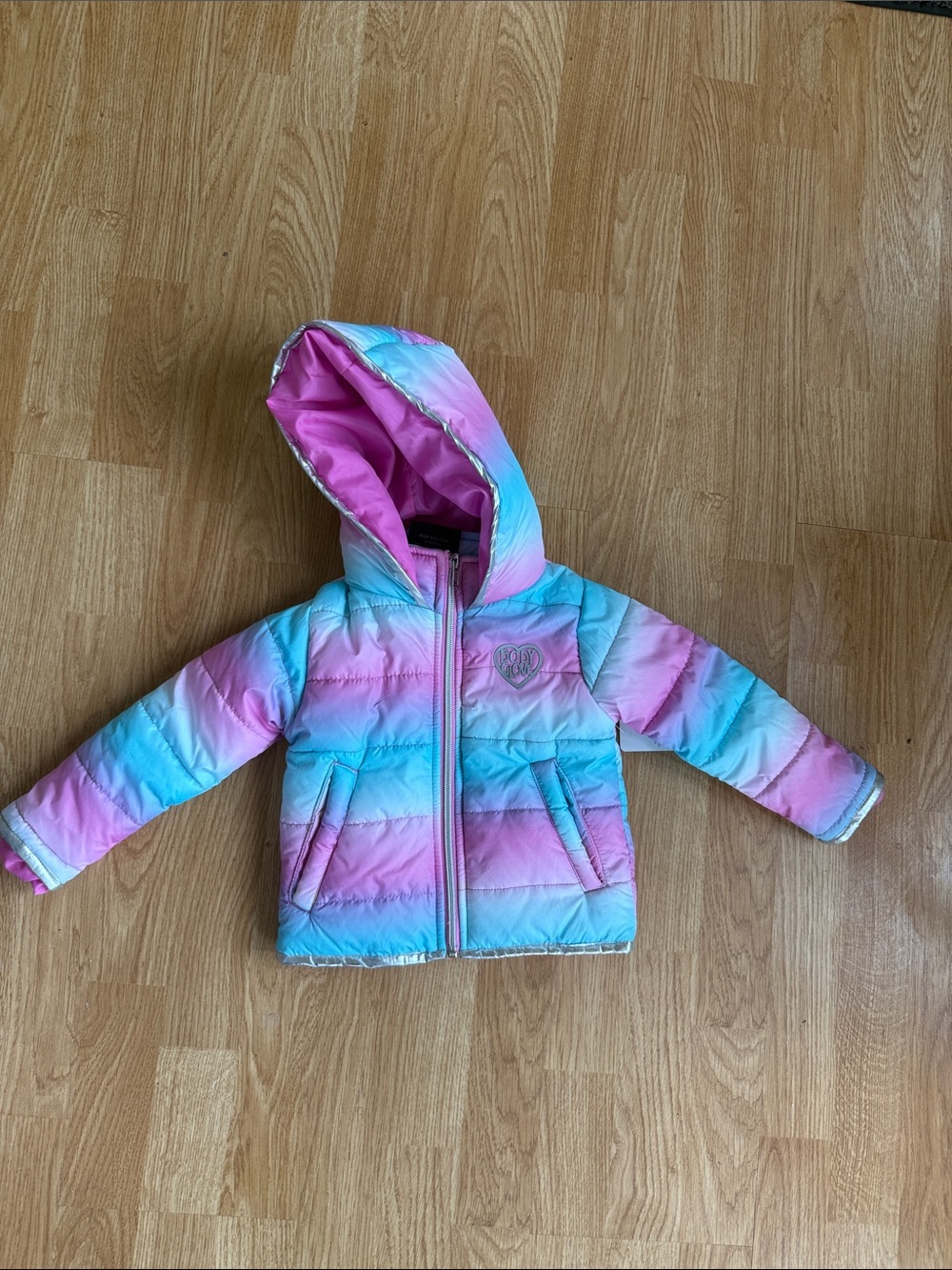 Body Glove Kids Hooded Puffer Jacket - Pastel Pink & Blue
